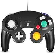 VOYEE GC Controller, Compatible with Wired USB Gamecube Controller for PC Windows 7 8 10 (Black)