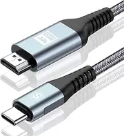 USB-C to HDMI Cable 6M, sweguard Type C to 4K HDMI Cord Compatible with iPhone 16 15 Pro Max Plus MacBook Pro iMac 2017,Surface Book 2,Chromebook Pixel Yoga 920,Samsung Galaxy S23 S22 S21 S20 S10 S9