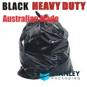 BLACK Bin Liner Heavy Duty 80/120/240L Garbage Bag 28/40UM