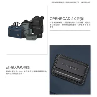 Samsonite新秀麗 筆電後背包/電腦包15.6吋OPENROAD 2.0防潑水USB插孔商務防水拉鍊(黑/藍/灰)