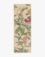 75' x 215' | Machine Washable Runner Rug | Kid & Pet Friendly | Indoor Rug | Bamboo & Bird Blush & Jade Rug by Sanderson | Ruggable