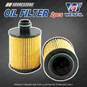2 x Wesfil Oil Filters for Saab 9-3 1.9L TTiD 4Cyl 16V DOHC Turbo Diesel (for: Saab)