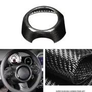 For Mini Cooper R Series Carbon Fiber Car Inner Steering Wheel Cover Trim Black (for: Mini)