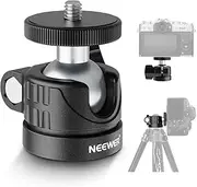 NEEWER Basic Mini Ball Head, Portable Tripod Head Camera Mount Adapter with 1/4" Screw for Compact DSLR Action Cam Phone LED Ring Light Monopod Slider, 4.4lb Max Load, 360° Swivel & 90° Tilt, GM01