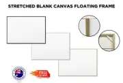 Stretched Blank Canvas with Floating Frame 100% Cotton Canvas for Painting Arts