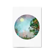 Scandi Circle Landscape Kitchen Minimal Wall Art #2