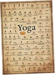 Milisten Yoga Posture Wall Decor Canvas Art Unframed Yoga Poster for Home Decoration Elegant Picture Decor for Living Room Bedroom Hallway and Studio Wall Art