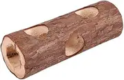 Wooden Animal Tunnel Exercise Tube Chew Toy for Rabbit Ferret Hamster Guinea Pig(2.2 * 5.9 inch)