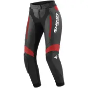 Miura 2.0 Ladies Black Red Leather Motorcycle Pants