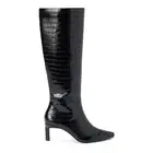 COCONUTS by Matisse Robbie Croc Embossed Pointed Toe Zippered Womens Size 9 M C