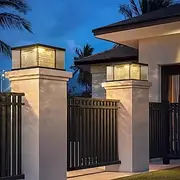 Outdoor Post Lights Fixture Metal Modern Yard Entry Outdoor Column Lights with Stainless Steel Housing Patio Pillar Lights 110-240V 20W