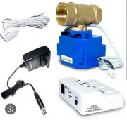 Water Leak Detector with Shutoff Valve,Sensors and Sounds Alarm,Automatic Water