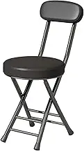 SHANGDAOYU Folding Chairs with Cushion, for Indoor and Outdoor Use, Sturdy Folding Chairs, Comfortable Padded Seats, for Home, Office, Parties and Events (Black)
