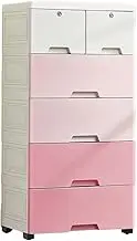 Plastic Storage Bins Cabinet with 5 Layers Drawers for Living Room Bedroom Children's Room Home Wardrobe Organizer