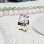 AAA Rainbow Moonstone Ring, Silver Band Ring, 925 Sterling Silver Ring,