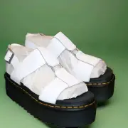 Dr. Martens Francis Platform Size 9 Leather Sandals White New