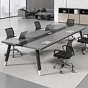 WTIWJY Rectangle Conference Table, Meeting Table for Conference Room, Training Table Podcast Table Executive Desk, with Stylish Metal Legs for Dining(160 * 80cm/63 * 31.5in)