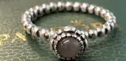 PANDORA | BIRTHDAY BLOOMS GREY MOONSTONE RING ✪NEW✪ 190854MSG 58 JUNE RETIRED US