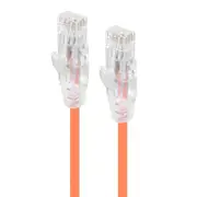 [C6S-01ORN] 1m Orange Ultra Slim Cat6 Network Cable - Series Alph