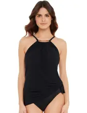 [Magicsuit] Parker Underwire High Neck 2-in-1 Convertible Swimdress in Black