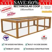 Rectangular Outdoor Chicken Coop & Rabbit Hutch Furtastic Wooden Cage Wire Mesh