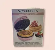 NEW Nostalgia My Mini Personal Electric Waffle Maker Pink 5 Inch Non Stick