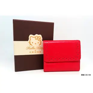 【圓融文具小妹】CROSS 絕版品 Hello-Kitty 紅色 雙層 雙色 六卡 皮夾 錢包 只剩一個