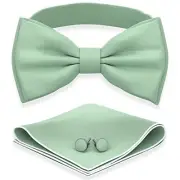 Men's Bow Ties with Handkerchief & Cufflinks Pre M - (children) 24 Deep Sage