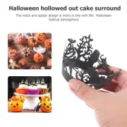 50 Pcs Paper Cup Rim Cupcake Liners Patriotic Muffins Black