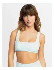 [Roxy] Beach Bum Check Bikini Top in Green