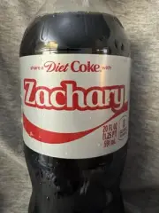 Share a Coke with Zachary 2025 Personalized Gift Coca~Cola Bottle 20oz Diet