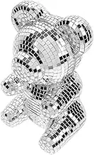 STOBAZA Disco Mirror Balls Bear Sculpture Disco Party Decorations Decorations Bear Statue Christmas Mirror Ktv Glass Ball Silver Glass