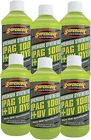TSI Supercool P100-8D-6CP 100 PAG Viscosity Oil Plus U/V Dye, 8 oz, 6 Pack