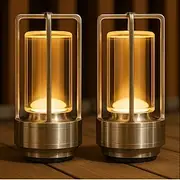 Crystal Lantern Light, Czgor Battery Operated Rechargeable Cordless Crystal Table Lantern Lamp with 3-Color, Portable Small LED Desk Lamp for Indoor/Outdoor Pa