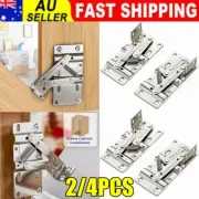 2/4PCS Flip-Out Tray Hinges 45° Scissor Soft Close Cabinet Hinge Tip Out Drawer