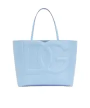 Dolce Gabbana Logo Embossed Medium Shopper Bag One size light blue