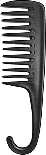 Wapodeai Wide Tooth Comb Shower Comb With Hook, Good for Curly Hair Wet Dry, Premium Tangle Free Combs Black.