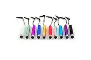 [Set of 10] Universal Mini Capacitive Touch Screen Stylus Pens with Dust Plug by MEZON Vibrant Colours, Convenient Size 4.3cm Compatible with All Tablets and Smartphones