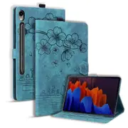 Imprint Tablet Stand Case For Samsung Galaxy Tab S9, Card Holder Leather Anti-drop Cover