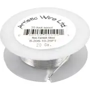 Artistic Wire Beading Craft Wrapping Silver 20G 25ft