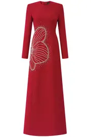 [TRACY STUDIO] PETAL RADIANCE GOWN PURPLE L