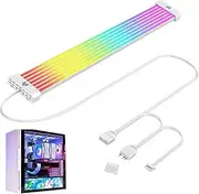 ARGB PSU Cable Extensions - PC Extension Motherboard,Colored Light Up AL300 ATX Bendable Lamp Cable 8P/24PIN for Home
