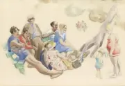 The Picnic : Mabel Dwight : 1931 : Archival Quality Art Print