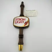 Vintage Stroh Light Beer Tap Handle 13" Wood- NEW Old Stock NOS