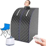 CEOOl Portable Sauna Tent for Home, 2025 Upgrade Indoor Personal Steam Sauna Spa Tent for Detox Relaxation at Home, 9-Gear Temperature Control Timer, with Handheld Remote Control