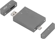 Square Card Reader, CFExpress Card Reader 10Gbps 2TB Capacity USB3.1 Plug and Play Aluminium Alloy Memory Card Reader for Laptop PC Phone