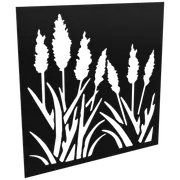 ProtectorAl 300 - 1200 x 300 - 1200mm Satin Black / Gloss Black Bullrush Unframed Composite Deco Panel