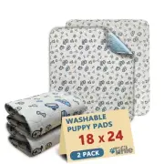Washable Pee Pads for Dogs, 2 Pack Reusable Puppy Pads, Absorbent Whelping Pa...