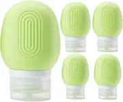 Travel Containers - 5X Toiletry Liquids Squeeze Bottles for Travel,Leak Proof Cosmetic Containers for Outdoor Beach Vacation Business Trip
