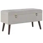 vidaXL Bench with Storage Compartment Grey 80 cm Velvet HEE